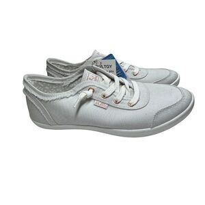 Skechers Bobs light gray Women's Lace-Up Sneakers new 8 casual comfort neutral